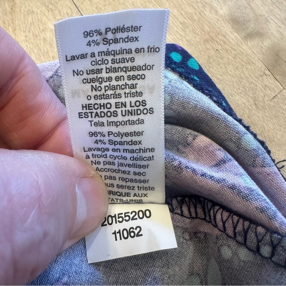 NWT LuLaRoe Floral Scribble XL Madison Skirt Unicorn Pockets Purple Teal Navy - Picture 9 of 10